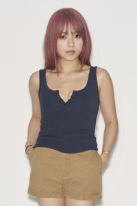 2-in-1 Henley Tank Top