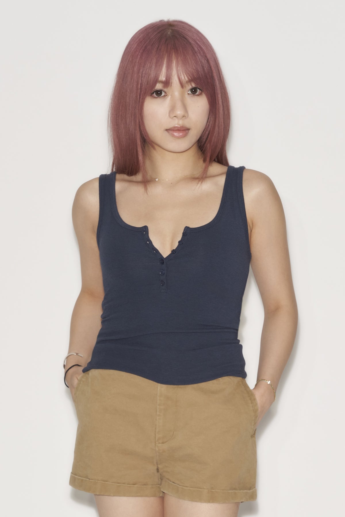2-in-1 Henley Tank Top
