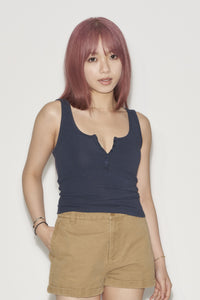 2-in-1 Henley Tank Top