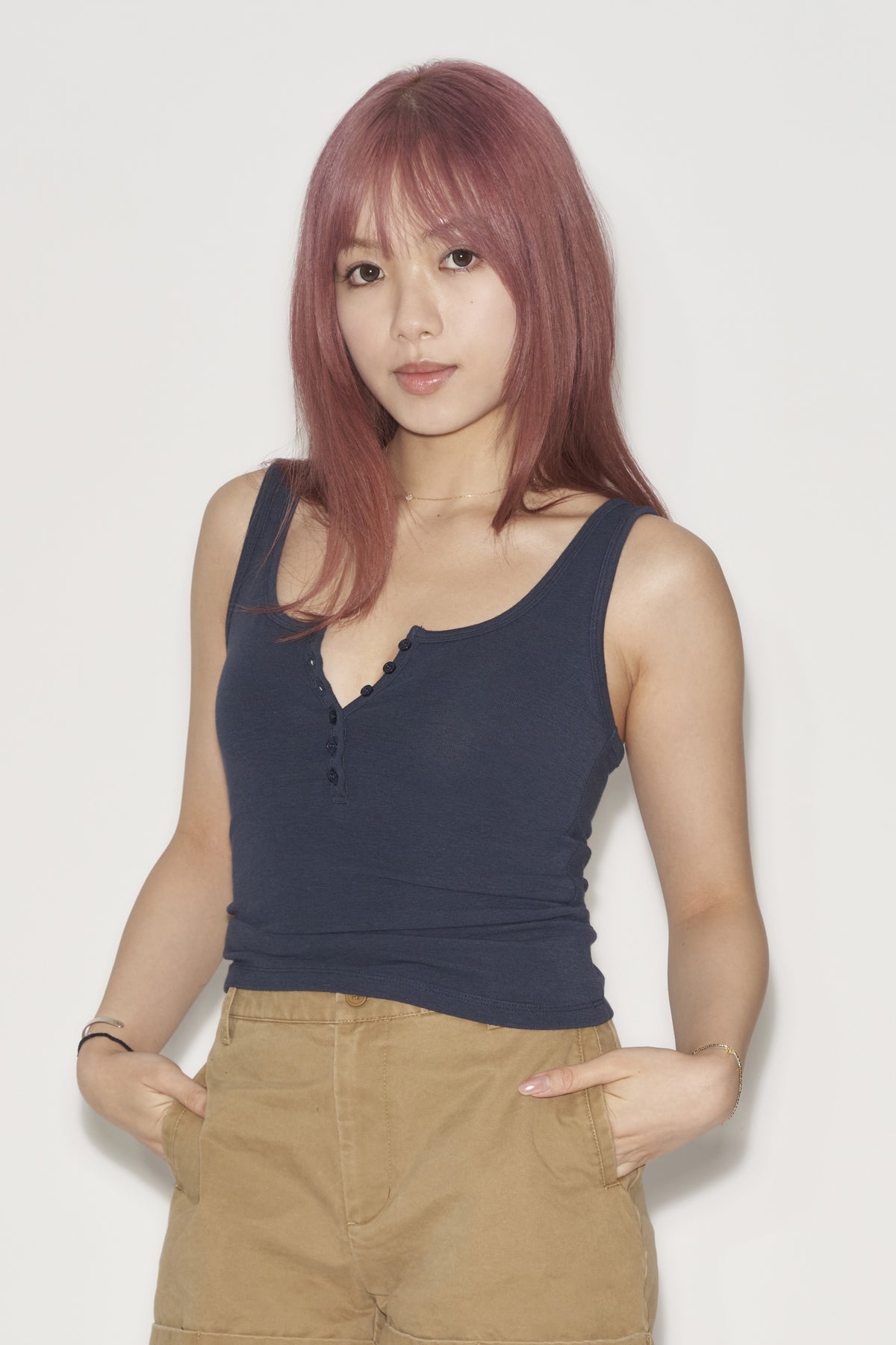 2-in-1 Henley Tank Top