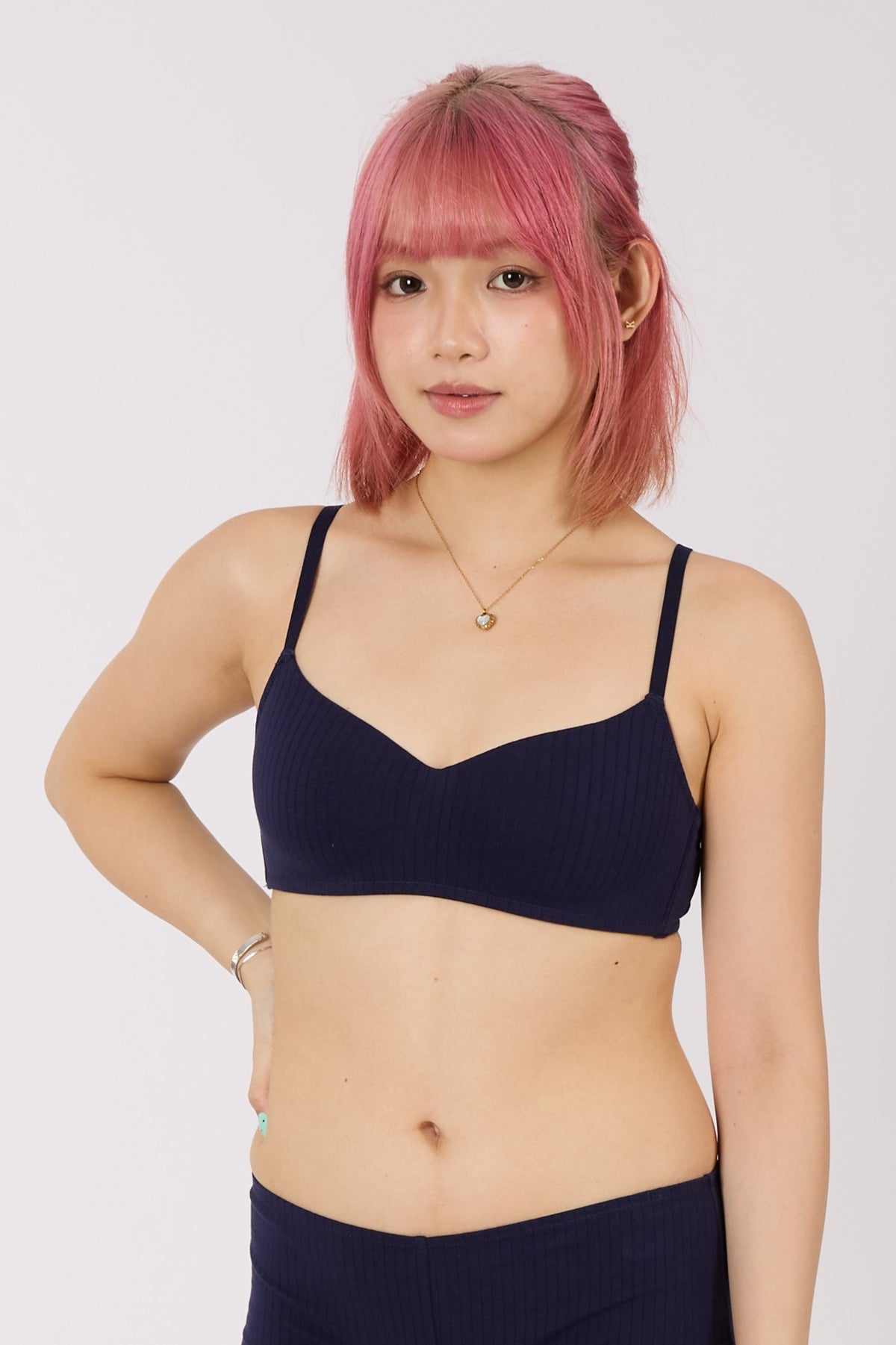 Cotton Rib Wireless Light Pad Bra