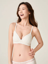 Wireless Medium Pad Lace Bra