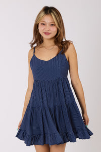 Polka Dot Flared Cami Dress