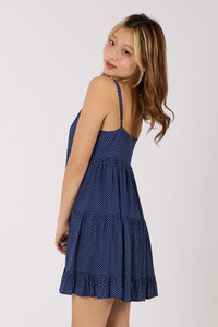Polka Dot Flared Cami Dress