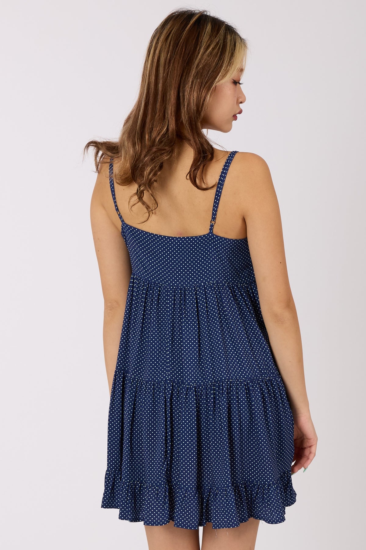 Polka Dot Flared Cami Dress