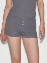 Cotton Rib Lounge Shorts