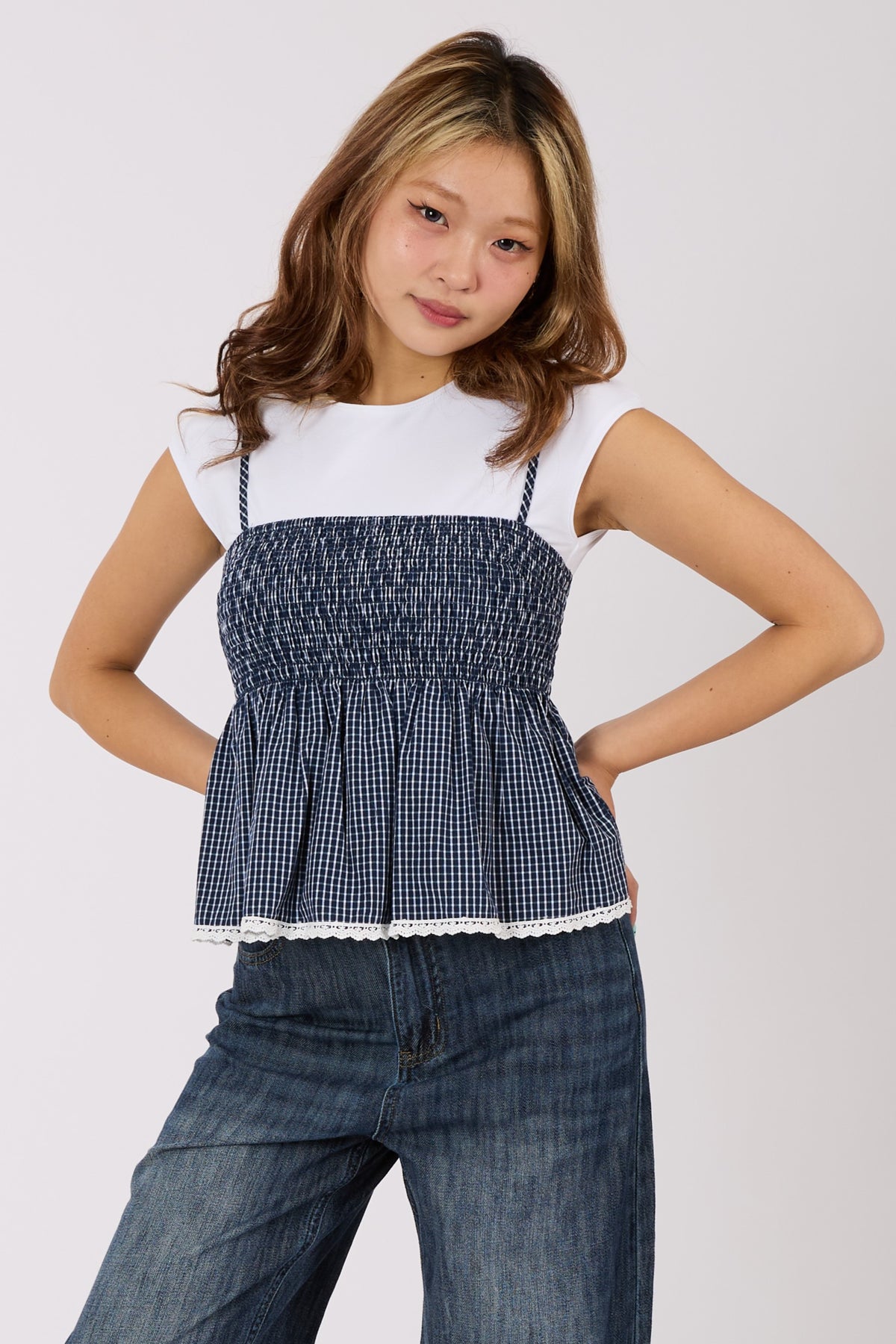 Checked Cami Top