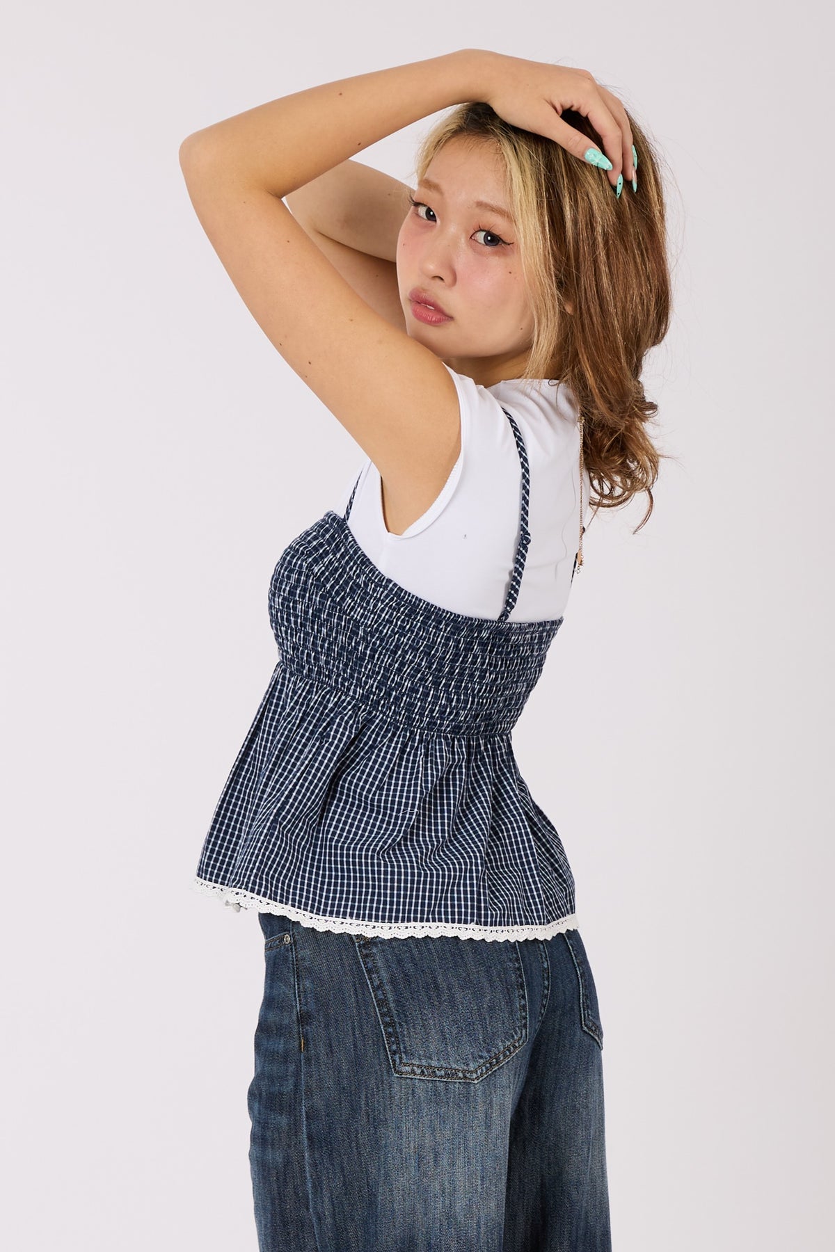Checked Cami Top