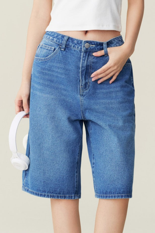 Denim Bermuda Shorts