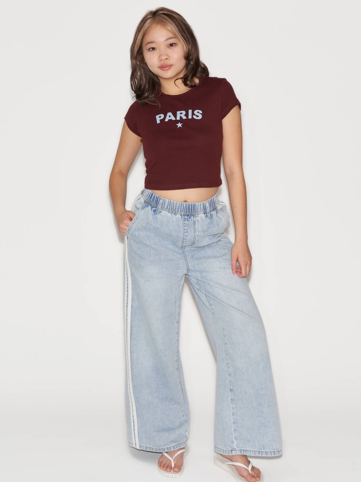 Wide Leg Denim Pants