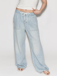 Drawstring Denim Pants