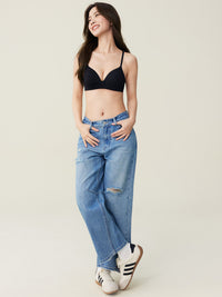 Ripped Barrel Jeans