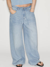 Drawstring Denim Pants
