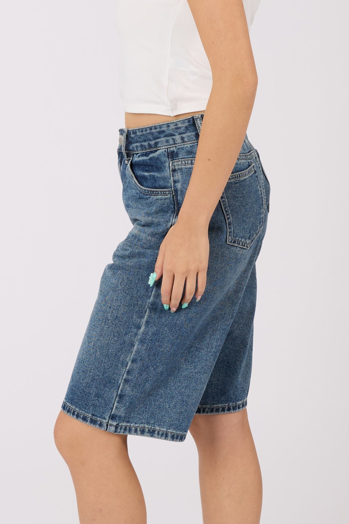 Denim Bermuda Shorts