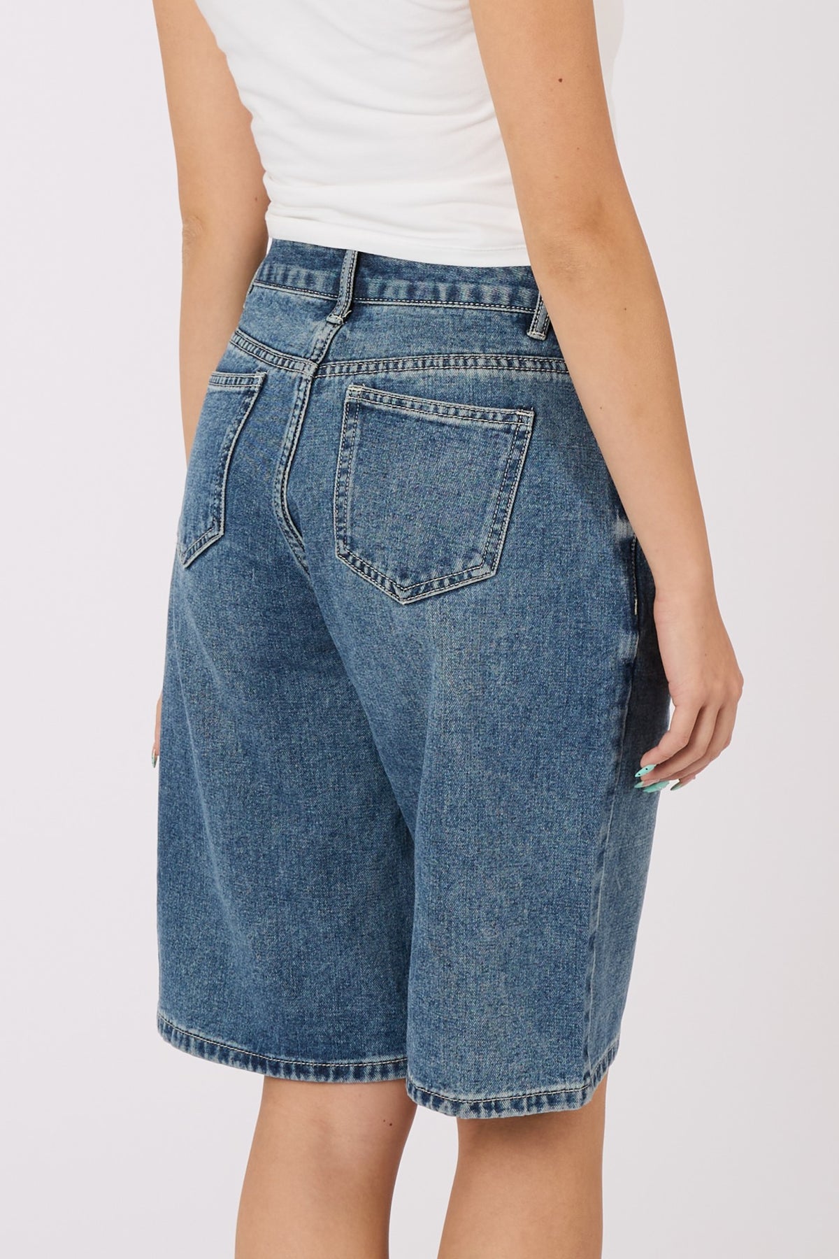 Denim Bermuda Shorts