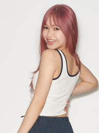 Front Lace Up Tank Top