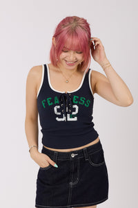 Front Lace Up Tank Top
