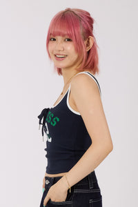 Front Lace Up Tank Top