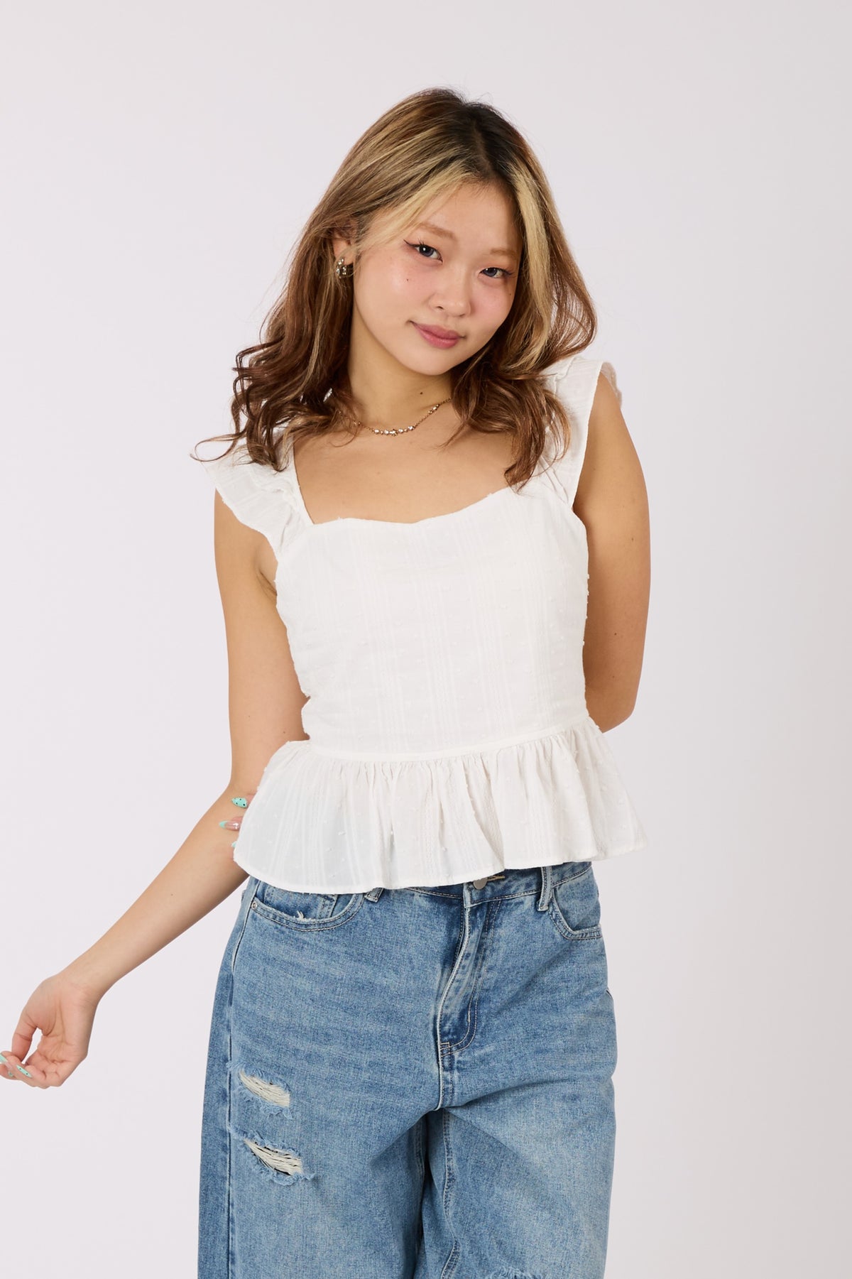 Ruffle Smocked Top