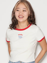 Embroidery Ringer Tee