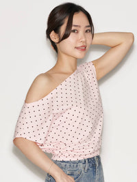 Polka Dot Off Shoulder Top