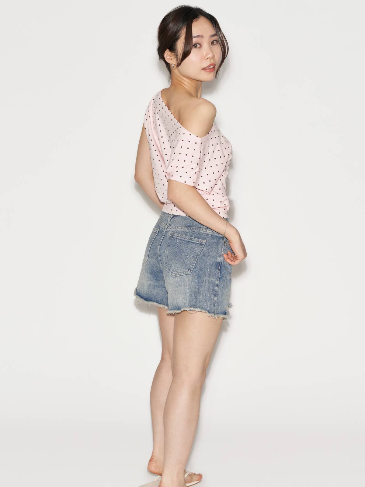 Polka Dot Off Shoulder Top