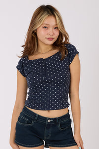 Polka Dot Raglan Tee