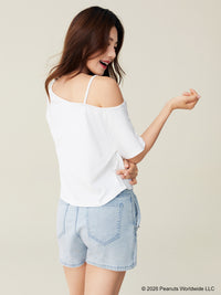 Snoopy Collection, One Shoulder Tee