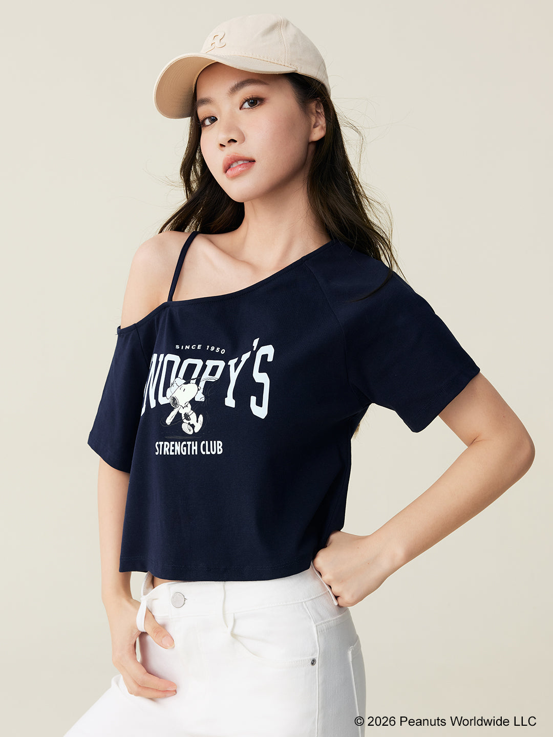 Snoopy Collection, One Shoulder Tee