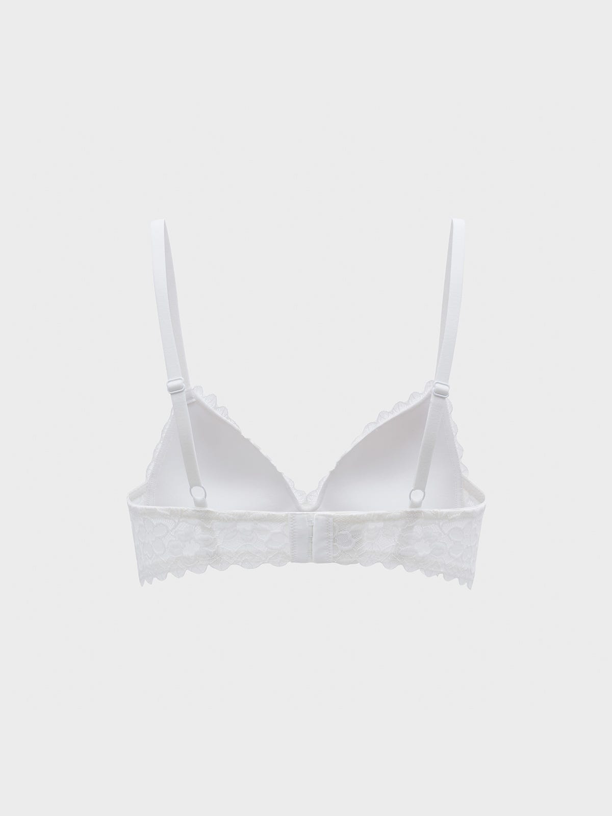 VINIFRED, Wireless Lace Triangle Bra - 8f6-offwhite