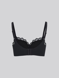 NINI, Super Boost Push-Up Lace Wireless Bra - 8F5-Black