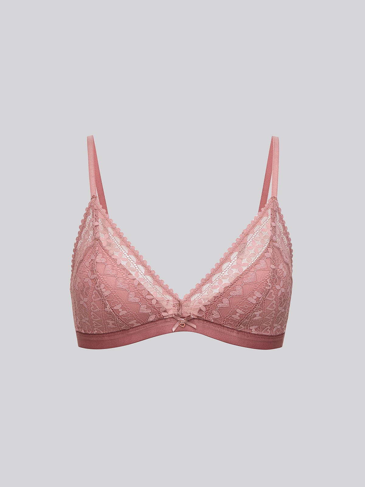 SIA, Wireless French Lace Light Pad Bralette - 8F5-AshRose