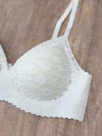 DINAH, Wireless Lace Bralette - 8f6-offwhite