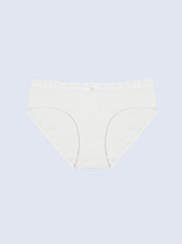 SELINA SOLID, Undyed Cotton Hipster Panty - 8f6-offwhite