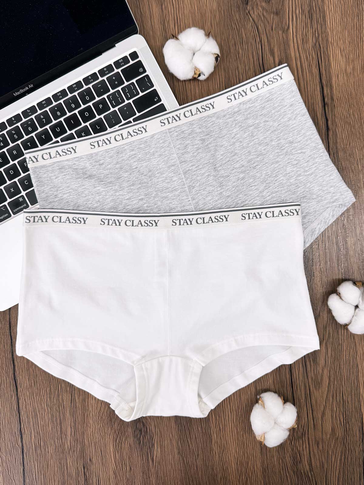 ATALIE SOLID, Cotton Inner Shorts  - 8s6-icegreymel