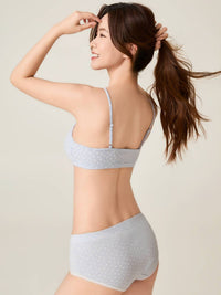 Cotton Light Pad Bralette - 8f6-xenonblue