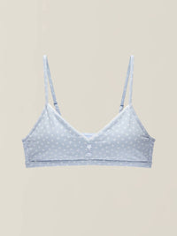 Cotton Light Pad Bralette - 8f6-xenonblue
