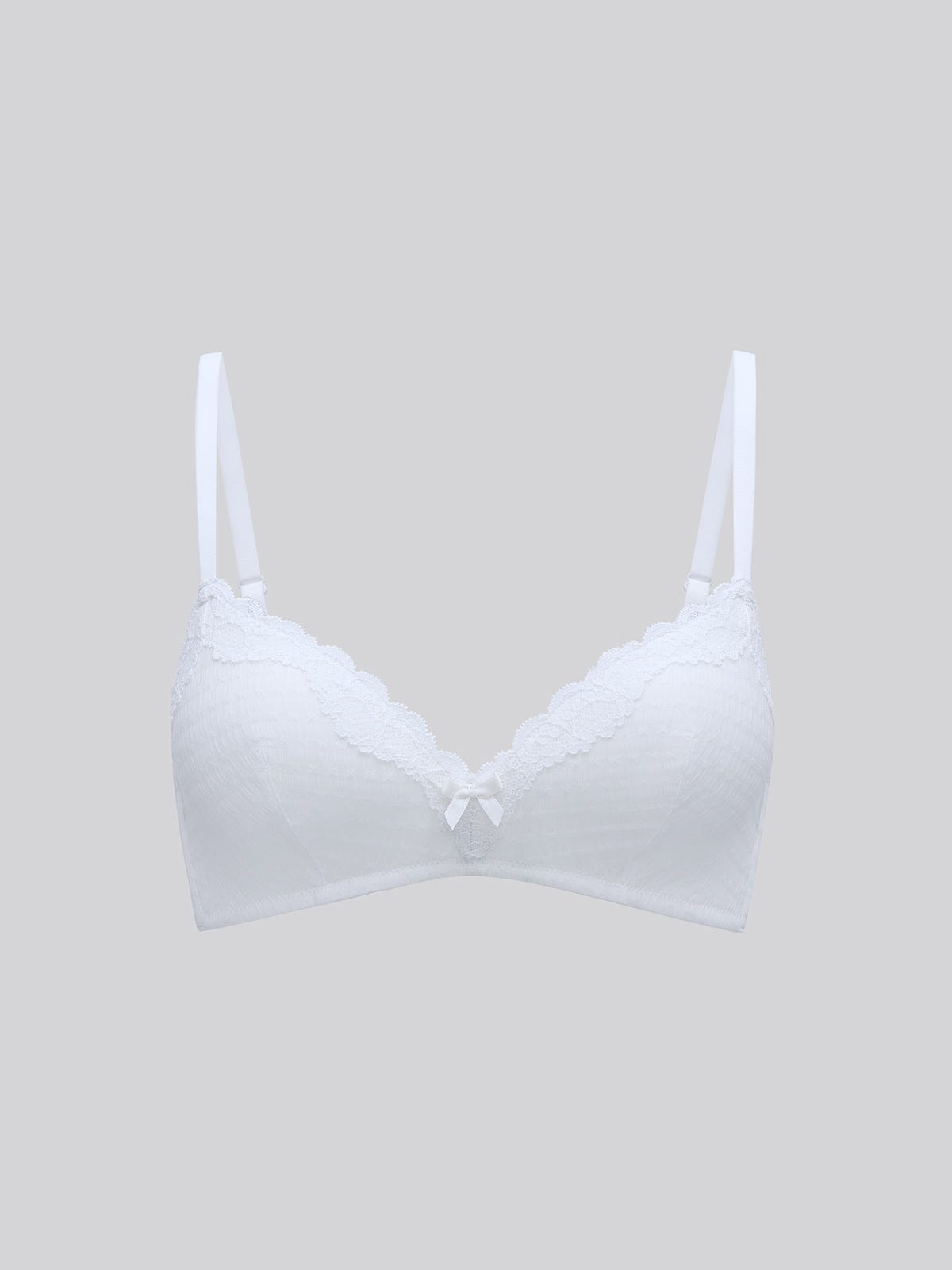 JENNIS, Wireless Lace Light Pad Bra - 8S6-OffWhite