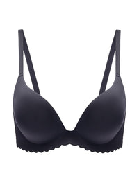 ANNABELL, Seamless Wireless Push-up Bra - 8f6-black