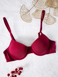 CHLORIS, Seamless Light Pad Demi Bra - 8S6-Rhubarb