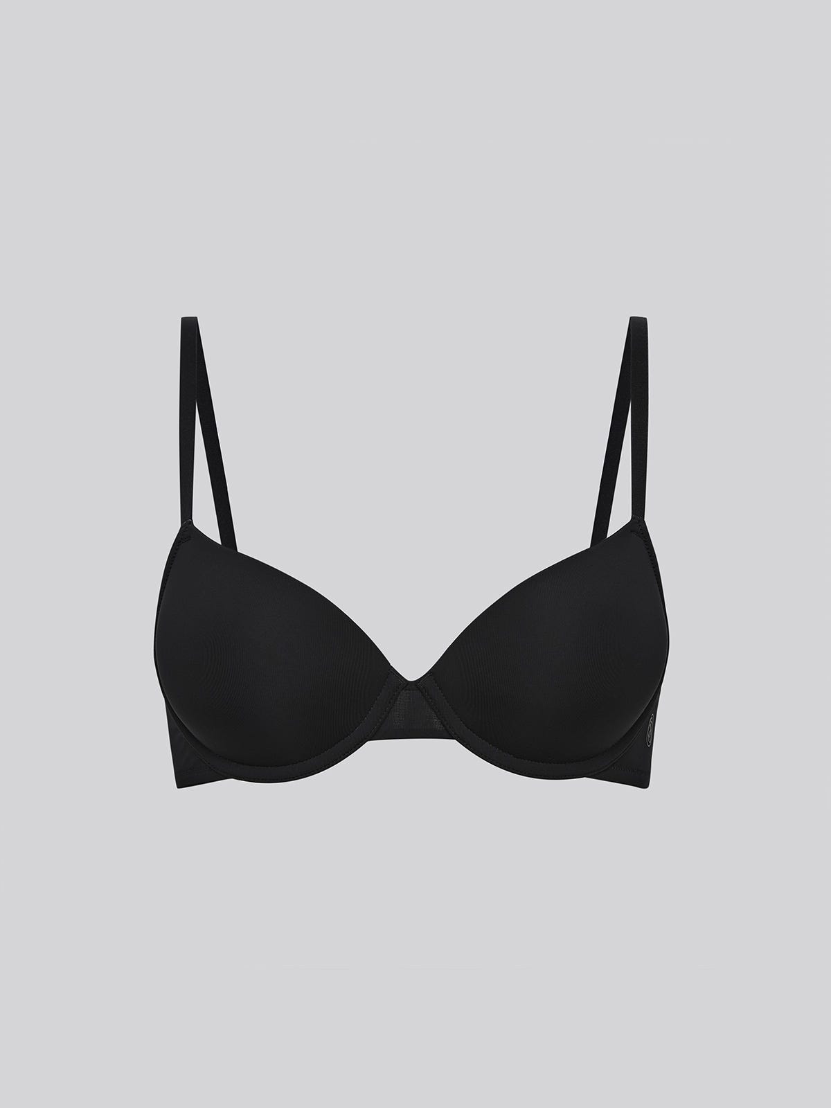 CHLORIS, Seamless Light Pad Demi Bra - 8f6-black