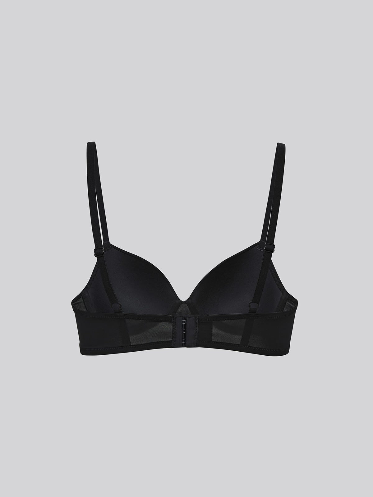 CHLORIS, Seamless Light Pad Demi Bra - 8f6-black