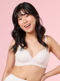 VINISHA, Wireless Lace Bra - 8f6-offwhite