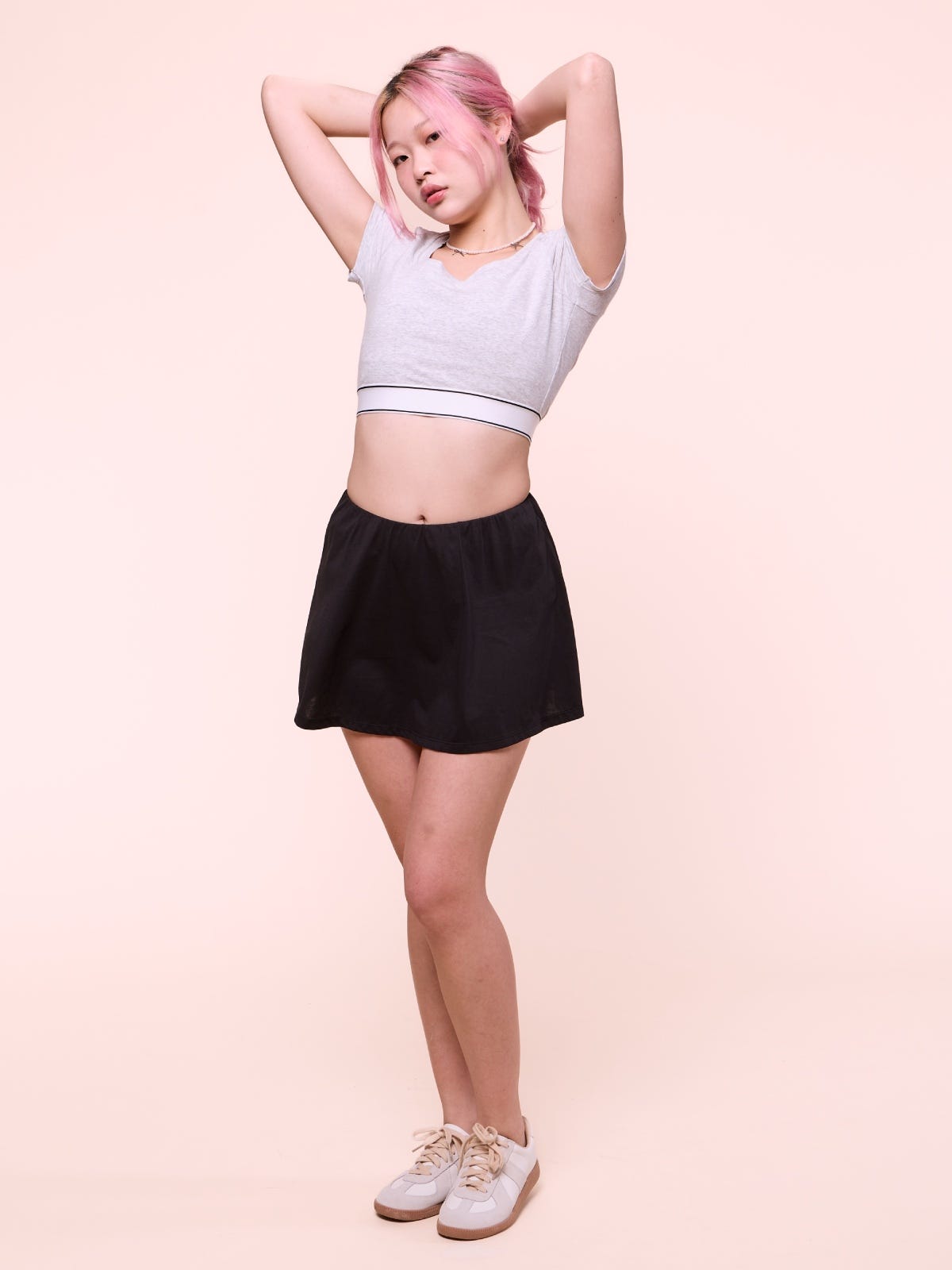 ARYA, Cotton Bra Top - 8s6-ltgreymelange