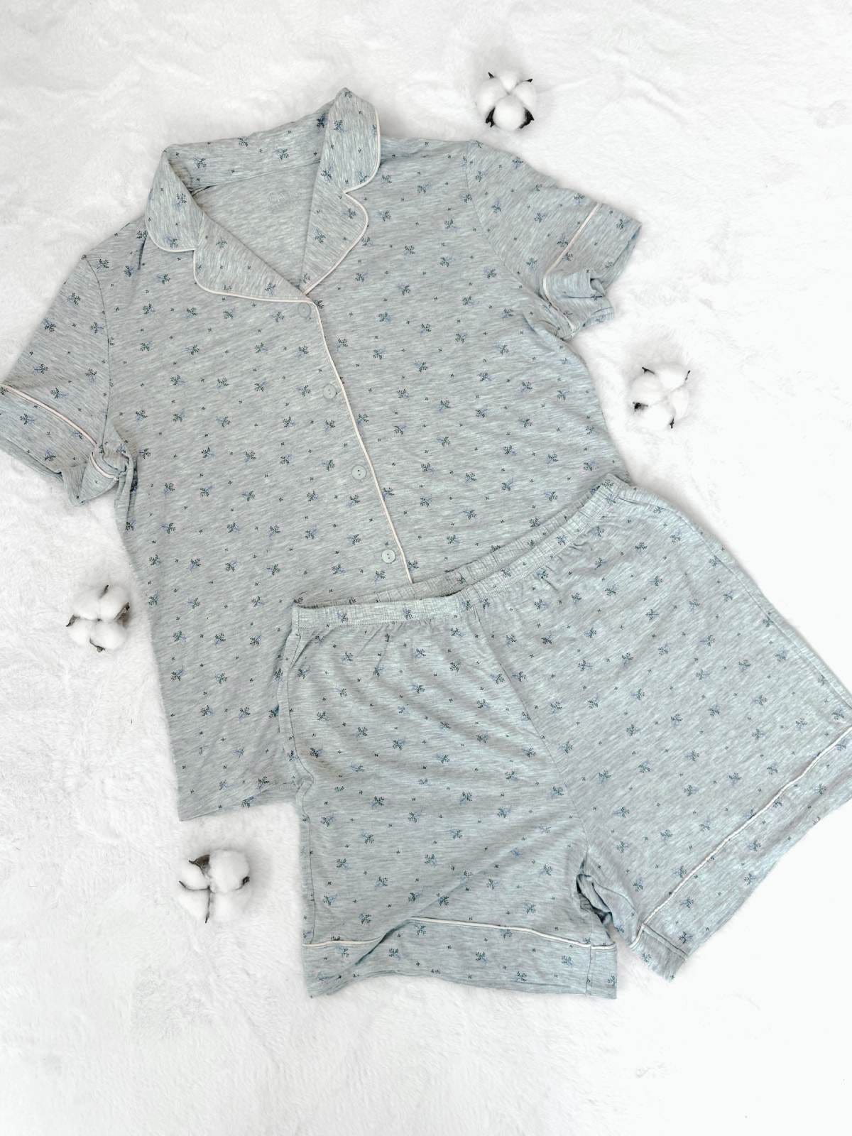 MABELLE S, Modal Pajama Set - 8f6-icegreymel