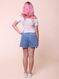 SERENA, Denim Shorts - 8f6-lt.denimblue
