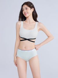 ALAIA SOLID, Cotton Hipster Panty - 8S6-WanBlue