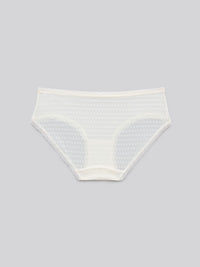 JENNA P SOLID, Texture Lace Hipster Panty - 8S6-OffWhite