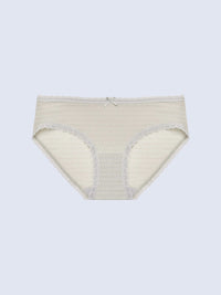 JENNA P SOLID, Texture Lace Hipster Panty - 8S6-Metal