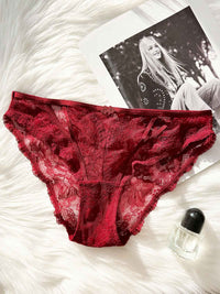 MAYU SOLID, Lace Bikini Panty - 8S6-RioRed